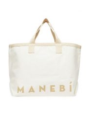 Manebi Torba California B02EY Beżowy. Brązowe torebki klasyczne Manebi, bez wzorów, z materiału, bez dodatków. Za 319.99 zł.