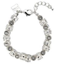 Otazu Posrebrzana bransoletka z kryształami Swarovski rozmiar: onesize. Szare bransoletki Otazu, z kryształem, posrebrzane. Za 198.10 zł.