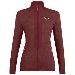 Bluza polarowa turystyczna damska Salewa Rocca 2 Pl W Fz. Czerwone bluzy Salewa, na zimę, l, bez wzorów, z polaru, bez kaptura. W wyprzedaży za 362.35 zł.