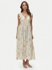 Vero Moda Sukienka letnia Josie 10324125 Beżowy Regular Fit. Brązowe sukienki Vero Moda, na lato, l, bez wzorów, z wiskozy, bez kołnierzyka, bez ramiączek. Za 199.99 zł.