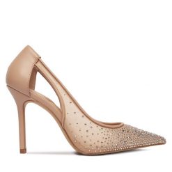 Szpilki Aldo. Brązowe szpilki Aldo, bez wzorów, bez obcasa, na szpilce, bez zapięcia. Za 399.99 zł.