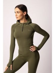 Spaio Bluza sportowa "Adapt" w kolorze khaki rozmiar: M. Brązowe bluzy Spaio, bez wzorów, z materiału, bez ramiączek, outdoorowe. Za 218.95 zł.