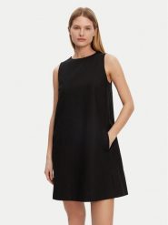 Weekend Max Mara Sukienka codzienna Racer 2515221102 Czarny Regular Fit. Czarne sukienki Weekend Max Mara, na co dzień, bez wzorów, z bawełny, bez kołnierzyka, bez ramiączek, proste. Za 799.99 zł.