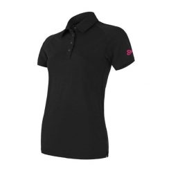 SENSOR Koszulka polo damska MERINO ACTIVE POLO tee ss-S-Czarny. Czarne koszulki polo Sensor, l, bez wzorów, z materiału, bez kołnierzyka, bez ramiączek. Za 157.40 zł.