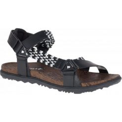 Merrell Sandały damskie Around Town Sunvue Woven Black 6 (39). Czarne sandały Merrell, bez wzorów, bez obcasa, bez zapięcia. W wyprzedaży za 289.00 zł.