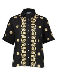 Isla Bonita by SIGRIS Bluzka w kolorze złoto-czarnym rozmiar: L. Czarne bluzki Isla Bonita by SIGRIS, l, bez wzorów, z bawełny, bez kołnierzyka, bez ramiączek. Za 135.49 zł.