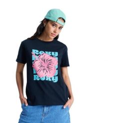 Koszulka z krótkim rękawem dla Kobiety OCEANREGULAR POSTER Czarny. Szare koszulki sportowe Roxy, bez wzorów, z bawełny, bez ramiączek. Za 99.99 zł.