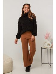 Soft Cashmere Spodnie w kolorze jasnobrązowym rozmiar: 38/40. Brązowe spodnie materiałowe Soft Cashmere, na co dzień, bez wzorów, z kaszmiru, z podwyższonym stanem. Za 125.85 zł.