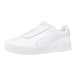 Damskie Skórzane Buty Sportowe Carina. Białe obuwie sportowe Puma, trekkingowe. Za 328.99 zł.