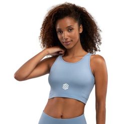 Stanik sportowy Fitness Damski Crunch Blue. Niebieskie bielizna sportowa SIROKO, xs, bez wzorów, z nylonu. W wyprzedaży za 90.95 zł.