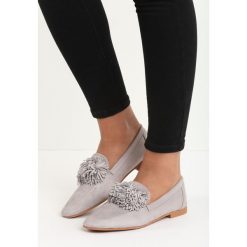Szare Mokasyny Gumshoeing. Szare mokasyny Born2be, bez wzorów, ze skóry, bez obcasa. Za 49.99 zł.