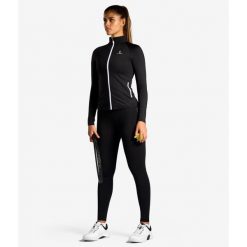 Koszulka/bluza z długim rękawem damska. Czarne bluzy sportowe NORDICDOTS, m, bez wzorów, z elastanu, bez kaptura. Za 365.00 zł.