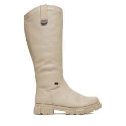Kozaki Rieker. Kozaki Rieker, bez obcasa, na płaskiej podeszwie, bez zapięcia. Za 429.99 zł.