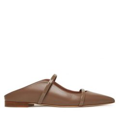 Klapki MALONE SOULIERS. Brązowe klapki MALONE SOULIERS, bez wzorów, bez obcasa. Za 1,719.00 zł.