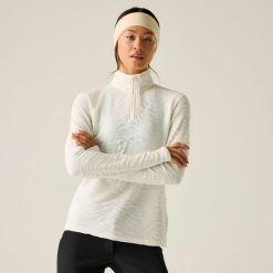 Bluza damska z suwakiem 1/4 Glamourize III Dare 2b. Białe bluzy Dare 2b, na zimę, bez wzorów, z dzianiny, bez kaptura. Za 119.99 zł.