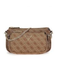 Guess Torebka w kolorze jasnobrązowym - 24 x 12 x 4 cm rozmiar: onesize. Brązowe torby na ramię Guess, z aplikacjami, z materiału, na ramię, bez dodatków. Za 440.28 zł.
