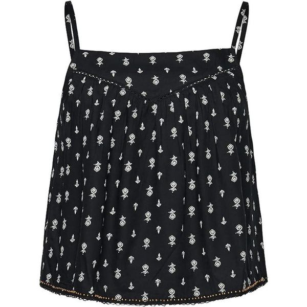 Bluzka sportowa damska SuperDry Vintage Embellished Top. Czarne koszulki sportowe Superdry, bez wzorów, z wiskozy, bez ramiączek. W wyprzedaży za 81.00 zł.