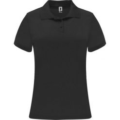 Damska Sportowa Koszulka Polo Z Krótkim Rękawem Monzha. Czarne koszulki polo ROLY, bez wzorów, bez ramiączek. Za 47.99 zł.