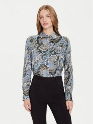 Guess Koszula W5BH78 W2770 Niebieski Regular Fit. Niebieskie koszule Guess, s, z aplikacjami, z wiskozy, bez kołnierzyka, bez ramiączek. Za 479.99 zł.