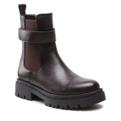 Botki Jenny Fairy. Brązowe botki Jenny Fairy, bez wzorów, bez obcasa, na płaskiej podeszwie, bez zapięcia. Za 84.99 zł.