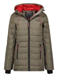 Geographical Norway Płaszcz pikowany "Astana" w kolorze khaki rozmiar: XL. Brązowe płaszcze Geographical Norway, xl, z aplikacjami, bez kaptura. Za 180.49 zł.