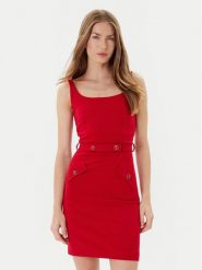 Marciano Guess Sukienka 177067 Czerwony Classic Fit. Czerwone sukienki Marciano Guess, z aplikacjami, z wiskozy, wizytowe, bez kołnierzyka, bez ramiączek. Za 989.99 zł.