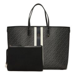 Torebka Tommy Hilfiger. Czarne shopper TOMMY HILFIGER, bez wzorów, bez dodatków. Za 999.99 zł.
