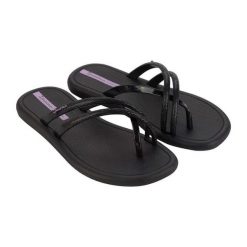 Klapki damskie Ipanema Meu Sol Rasteira. Czarne klapki Ipanema, bez wzorów, bez obcasa. Za 47.99 zł.