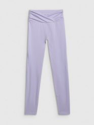 4F Legginsy do jogi i pilatesu szybkoschnące damskie - niebieskie XS. Niebieskie legginsy 4f, l, bez wzorów, z dzianiny, z podwyższonym stanem. Za 169.99 zł.