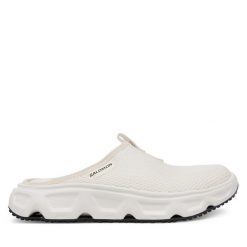 Klapki Salomon. Białe klapki Salomon, bez wzorów, bez obcasa. Za 289.99 zł.