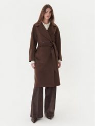 Weekend Max Mara Płaszcz wełniany Resina 2525016102 Brązowy Regular Fit. Brązowe płaszcze Weekend Max Mara, na zimę, bez wzorów, z wełny, bez kaptura. Za 3,469.00 zł.