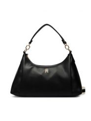 Tommy Hilfiger Torebka Th Essential Shoulder Bag AW0AW18374 Czarny. Czarne torebki klasyczne TOMMY HILFIGER, bez wzorów, ze skóry, bez dodatków. Za 529.99 zł.