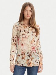 Guess Koszula W5YH0X WDW82 Beżowy Regular Fit. Brązowe koszule Guess, xs, z aplikacjami, z syntetyku, bez kołnierzyka, bez ramiączek. Za 349.99 zł.