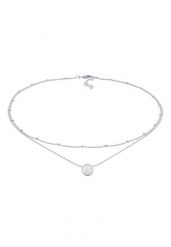 Elli Damski naszyjnik Choker Basic warstwowy z kamieniem księżycowym w srebrze próby 925 Sterling Silver Naszyjniki 1 ct. Szare naszyjniki Elli, z kamieniem księżycowym, srebrne. Za 293.99 zł.