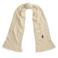 Szalik Polo Ralph Lauren. Białe szaliki Polo Ralph Lauren, bez wzorów. Za 599.99 zł.