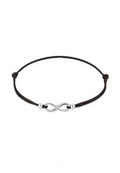 Elli Damski symbol nieskończoności Infinity elastyczny czarny w srebrze 925 Sterling Silver Bransoletki 1 ct. Czarne bransoletki Elli, srebrne. Za 198.99 zł.