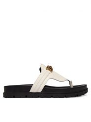 Guess Japonki FLJFRR LEA03 Biały. Białe klapki Guess, z aplikacjami, ze skóry, bez obcasa. Za 549.99 zł.