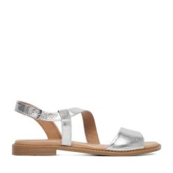 Sandały Lasocki. Szare sandały Lasocki, bez wzorów, bez obcasa, na płaskiej podeszwie, bez zapięcia. Za 139.99 zł.