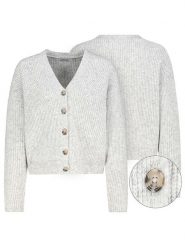 Sublevel Kardigan w kolorze jasnoszarym rozmiar: XS. Szare kardigany Sublevel, xs, bez wzorów, ze splotem. Za 108.99 zł.