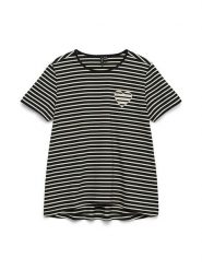 Vero Moda Koszulka w kolorze czarnym rozmiar: L. Czarne bluzki Vero Moda, l, bez wzorów, z bawełny, bez kołnierzyka, bez ramiączek. Za 66.00 zł.