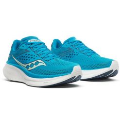Buty do biegania damskie Saucony Ride 17. Niebieskie obuwie sportowe Saucony, bez zapięcia, do biegania. Za 499.99 zł.