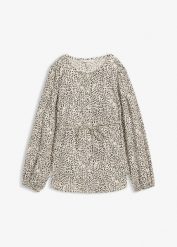 Bluzka ciążowa i na okres po porodzie. Białe bluzki bonprix, bez wzorów, bez kołnierzyka, moda ciążowa, bez ramiączek. Za 37.99 zł.