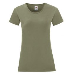 T-shirt Damski Iconic 150. Zielone t-shirty FRUIT OF THE LOOM, xs, bez wzorów, z bawełny, bez kołnierzyka, bez ramiączek. Za 28.99 zł.