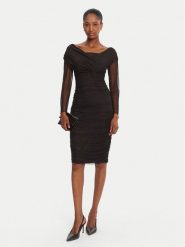 Rinascimento Sukienka koktajlowa CFC0126152003 Czarny Slim Fit. Czarne sukienki Rinascimento, m, bez wzorów, z syntetyku, wizytowe, bez kołnierzyka, bez ramiączek. Za 719.99 zł.