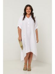 Curvy Lady Sukienka w kolorze białym rozmiar: 44/46. Białe sukienki Curvy Lady, bez wzorów, klasyczne, bez kołnierzyka, bez ramiączek, midi. Za 145.26 zł.