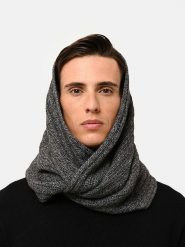 Just Cashmere Kaszmirowy szal-koło "Hutton" w kolorze czarno-białym - 65 x 50 cm rozmiar: onesize. Szare szaliki Just Cashmere, bez wzorów, z kaszmiru. Za 304.99 zł.