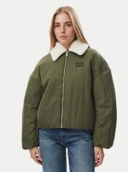 Tommy Jeans Kurtka przejściowa DW0DW23413 Zielony ciemny Relaxed Fit. Zielone kurtki Tommy Jeans, l, bez wzorów, z jeansu, bez kaptura. Za 949.99 zł.