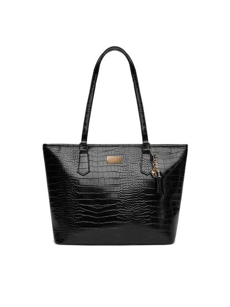 DeeZee Torebka DZE-S-004-07 Czarny. Czarne shopper DeeZee, bez wzorów, z materiału, bez dodatków. Za 149.99 zł.