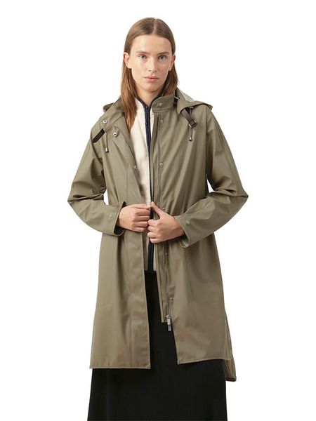 Ilse Jacobsen Płaszcz przeciwdeszczowy w kolorze khaki rozmiar: 34. Brązowe kurtki sportowe Ilse Jacobsen, bez wzorów, bez kaptura. Za 217.99 zł.