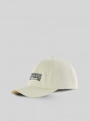 4F Czapka z daszkiem strapback damska - kremowa S/M (58cm). Białe czapki 4f, bez wzorów, z bawełny, klasyczne. Za 69.99 zł.